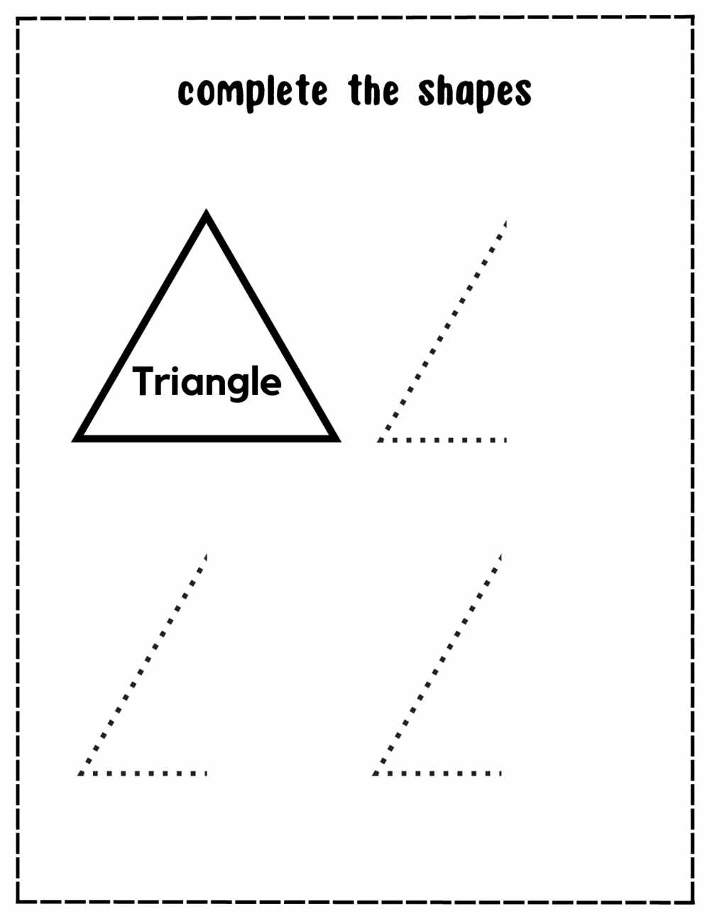 COMPLETE THE SHAPES
